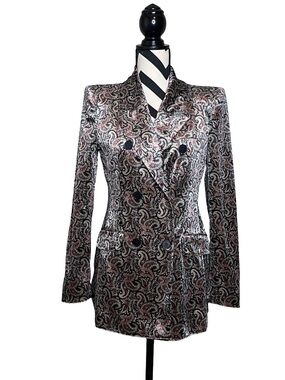 Zara Whimsigoth Velvet Victorian Tuxedo Blazer Sz M